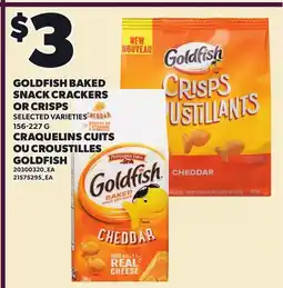 Independent Grocer GOLDFISH BAKED SNACK CRACKERS OR CRISPS offer