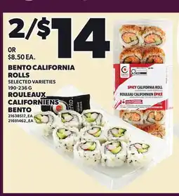 Independent Grocer BENTO CALIFORNIA ROLLS offer