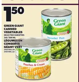 Independent Grocer GREEN GIANT CANNED VEGETABLES, 341/398 ML offer