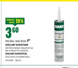 BMR SCELLANT ACOUSTIQUE offer