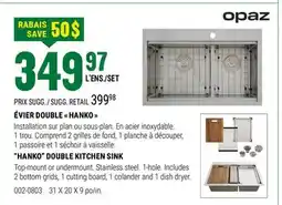 BMR ÉVIER DOUBLE  HANKO  offer