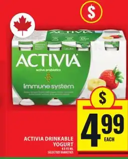 Food Basics ACTIVIA DRINKABLE YOGURT offer