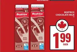 Food Basics BEATRICE CHOCOLATE MILK offer