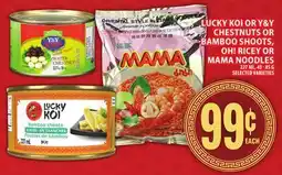 Food Basics LUCKY KOI OR Y&Y CHESTNUTS OR BAMBOO SHOOTS, OH! RICEY OR MAMA NOODLES offer