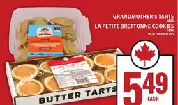 Food Basics GRANDMOTHER'S TARTS OR LA PETITE BRETTONNE COOKIES offer