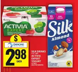 Food Basics SILK DRINKS OR ACTIVIA EXPERT YOGURT offer
