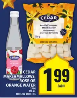 Food Basics CEDAR MARSHMALLOWS, ROSE OR ORANGE WATER offer