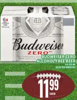 Food Basics BUDWEISER ZERO ALCOHOL FREE BEER offer