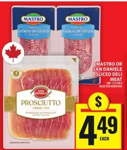Food Basics MASTRO OR SAN DANIELE SLICED DELI MEAT offer