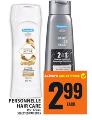 Food Basics PERSONNELLE HAIR CARE offer