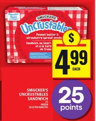 Food Basics SMUCKER'S UNCRUSTABLES SANDWICH offer