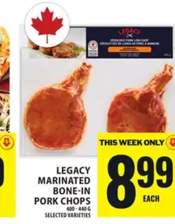 Food Basics LEGACY MARINATED BONE-IN PORK CHOPS offer