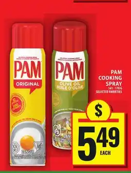 Food Basics PAM COOKING SPRAY offer
