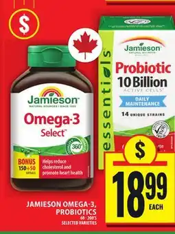 Food Basics JAMIESON OMEGA-3, PROBIOTICS offer