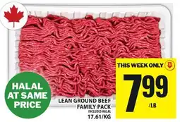 Food Basics LEAN GROUND BEEF FAMILY PACK offer