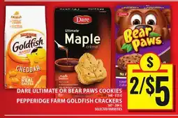 Food Basics DARE ULTIMATE OR BEAR PAWS COOKIES OR PEPPERIDGE FARM GOLDFISH CRACKERS offer