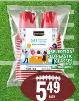 Food Basics SELECTION RED PLASTIC GLASSES offer