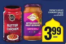 Food Basics PATAK'S OR KFI COOKING SAUCE offer
