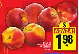 Food Basics PEACHES OR NECTARINES offer