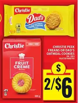 Food Basics CHRISTIE PEEK FREANS OR DAD'S OATMEAL COOKIES offer