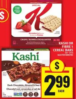 Food Basics KASHI OR FIBRE 1 CEREAL BARS offer