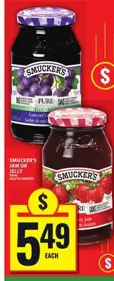 Food Basics SMUCKER'S JAM OR JELLY offer