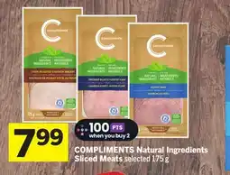 Foodland COMPLIMENTS Natural Ingredients Sliced Meats offer