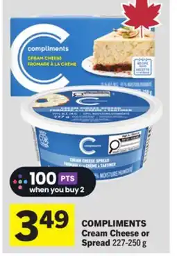 Foodland COMPLIMENTS Cream Cheese or Spread offer
