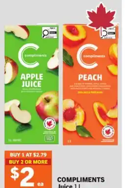 Foodland COMPLIMENTS Juice offer