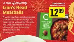 Foodland COMPLIMENTS Meatballs offer