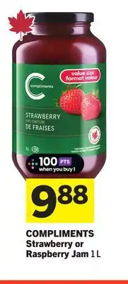 Foodland COMPLIMENTS Strawberry or Raspberry Jam offer