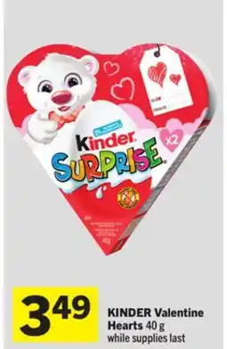 Foodland KINDER Valentine Hearts offer