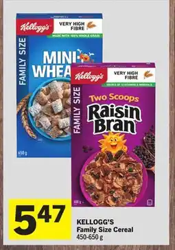 Foodland KELLOGG'S Family Size Cereal offer
