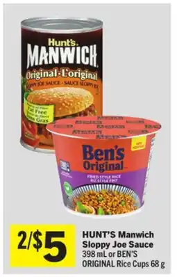 Foodland HUNT'S Manwich Sloppy Joe Sauce offer