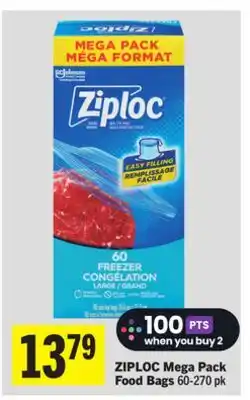 Foodland ZIPLOC Mega Pack Food Bags offer