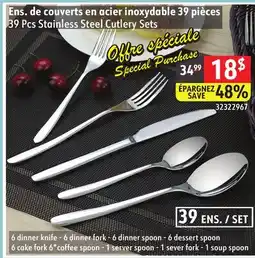 Sushi Shop 39 Pcs Stainless Steel Cutlery Sets offer