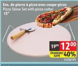 Sushi Shop Pizza Stone Set with pizza cutter offer
