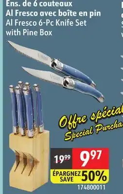 Sushi Shop Al Fresco 6-Pc Knife Set with Pine Box offer