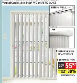 Sushi Shop Vertical Cordless Blind with PVC or FABRIC VANES offer