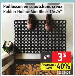 Sushi Shop Rubber Hollow Mat Black 16x24 offer