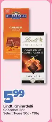 PharmaChoice Lindt, Ghirardelli Chocolate Bar offer