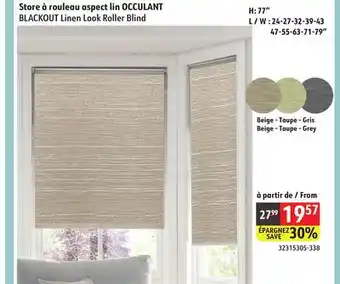 Sushi Shop BLACKOUT Linen Look Roller Blind offer