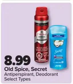 PharmaChoice Old Spice, Secret Antiperspirant, Deodorant offer