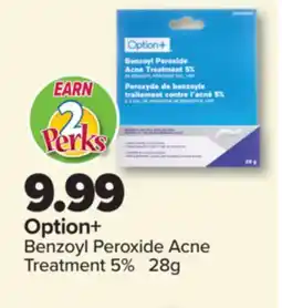 PharmaChoice Option+ Benzoyl Peroxide Acne Treatment offer
