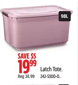 Canadian Tire Latch Tote offer