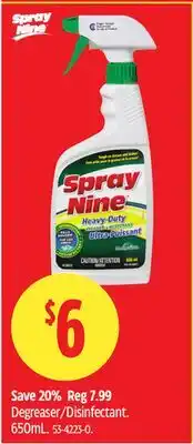 Canadian Tire Spray Nine Degreaser/Disinfectant. 650mL offer