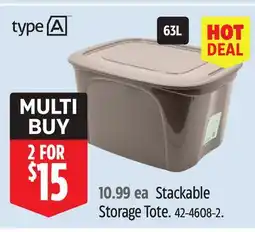 Canadian Tire type A Stackable Storage Tote offer