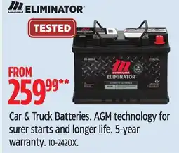 Canadian Tire Car & Truck Batteries offer