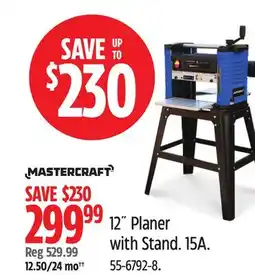 Canadian Tire 12˝ Planer with Stand. 15A offer