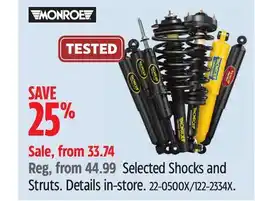 Canadian Tire Selected Shocks and Struts offer